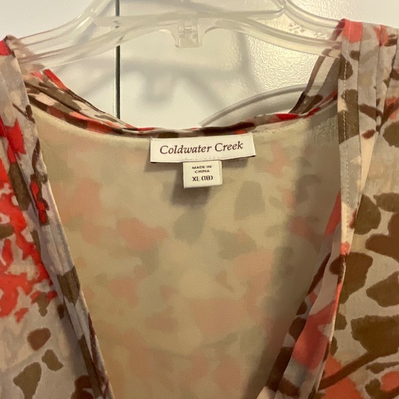 Coldwater Creek XL sleeveless blouse - Picture 3 of 9